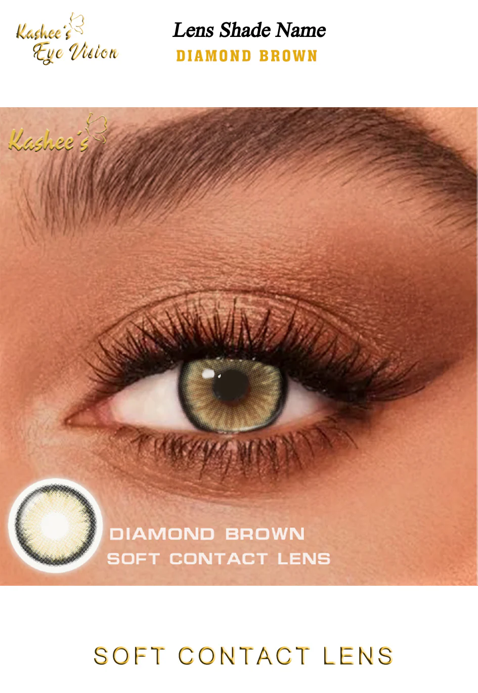 Kashees Lens Diamond Brown - Image 2
