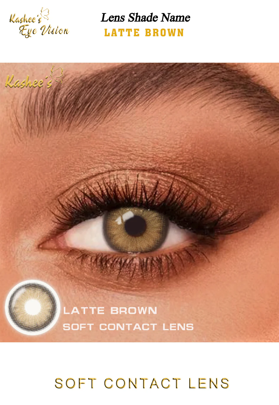 Kashees Lens Latte Brown - Image 2