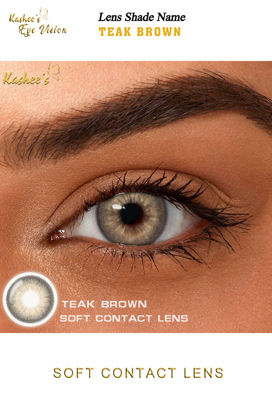 Kashees Lens Teak Brown - Image 2